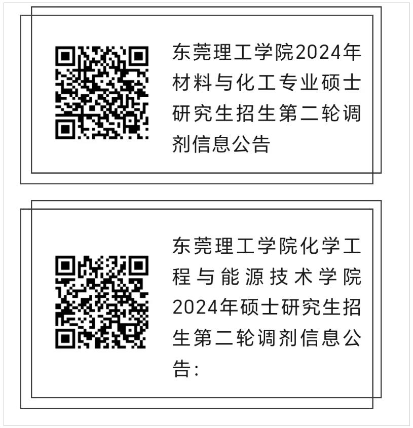 【调剂】东莞理工院2024年硕士研究生招生调剂信息公告（二）